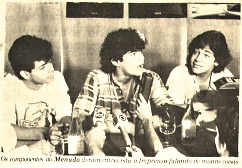 Menudo em coletiva no hotel