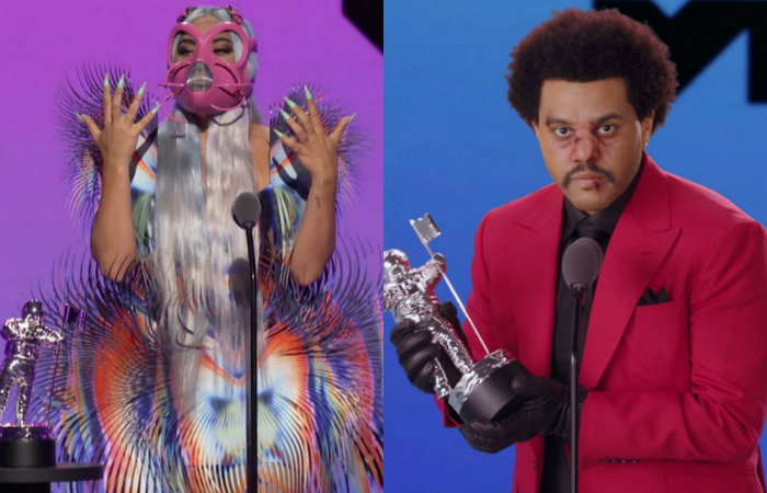O WMA foi a primeira grande premiação ao vivo desde o início da pandemia/Foto: MTV/AFP O WMA foi a primeira grande premiação ao vivo desde o início da pandemia/Foto: MTV/AFP