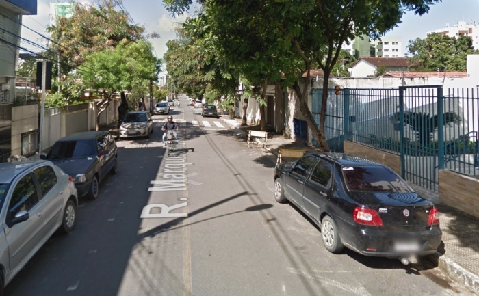 Rua Marquês de Abrantes terá sentido único a partir de sábado (12) e velocidade máxima de 40 km/h./Foto: Reprodução/Google Street View. Rua Marquês de Abrantes terá sentido único a partir de sábado (12) e velocidade máxima de 40 km/h./Foto: Reprodução/Google Street View.