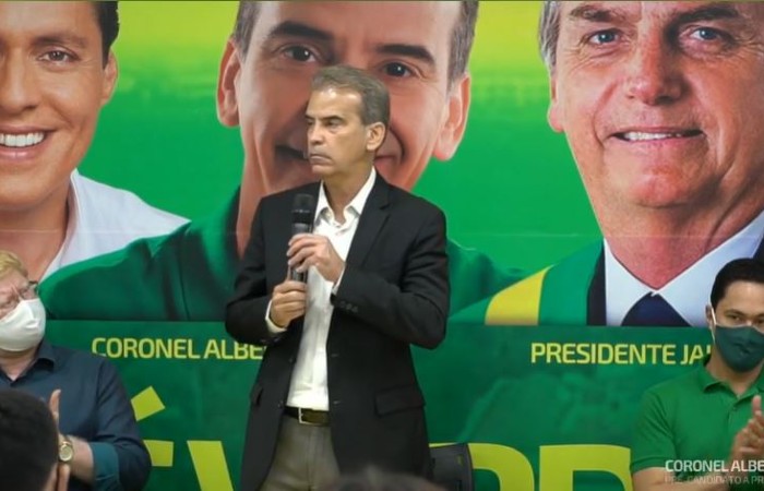 Alberto Feitosa na convenção do PSC/Foto: Reprodução de vídeo