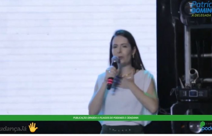 Patrícia Domingos se emocionou ao se lançar candidata/Foto: Reprodução de vídeo Patrícia Domingos se emocionou ao se lançar candidata/Foto: Reprodução de vídeo
