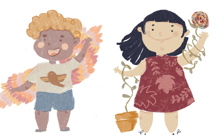 O livro reúne dois poemas inéditos Eu, Passarinho e o homônimo Flor mágica./Ilustrações: Rafaella D%u2019Oliveira
