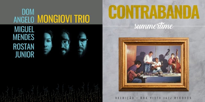 Capas dos álbuns Mongiovi Trio, do projeto homônimo, e Summertime, da Contrabanda