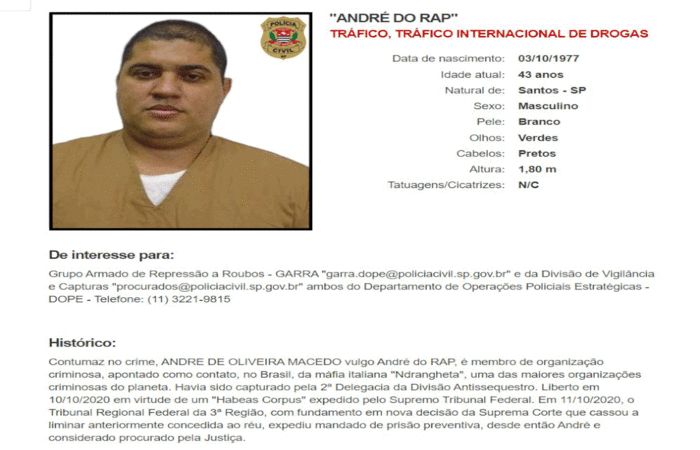 /Foto: Reprodução/Polícia Civil de SP /Foto: Reprodução/Polícia Civil de SP