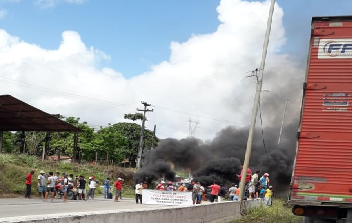 Trecho interditado em Palmares./Foto: Divulgação Trecho interditado em Palmares./Foto: Divulgação