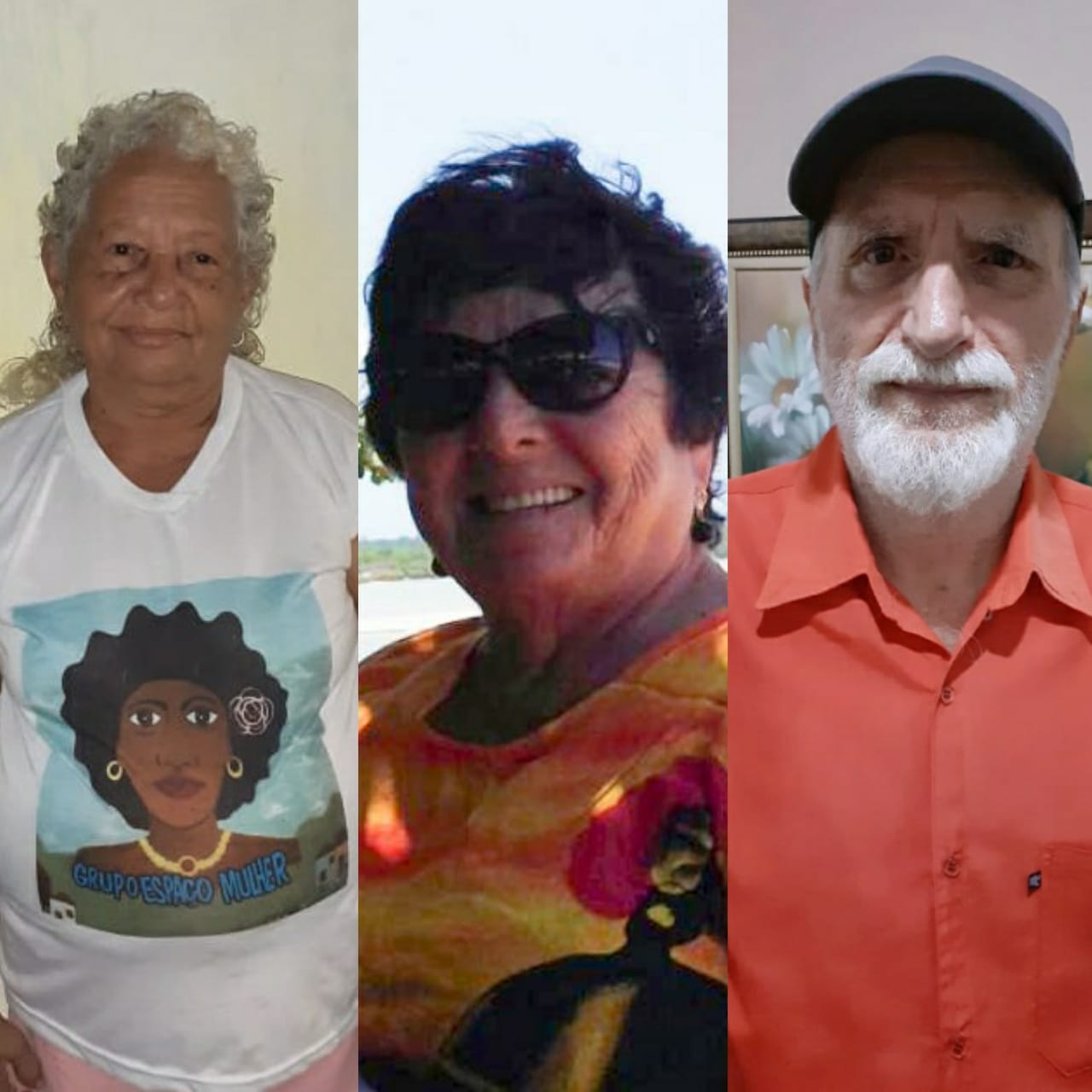 /Da esquerda para a direita, Marina, 72/ Riselda, 70; e Narcizo, 82 (Fotos: Arquivo pessoal)