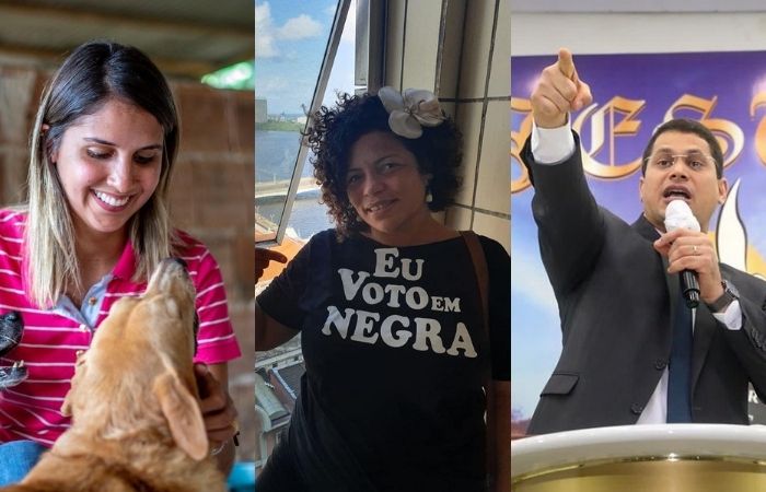 Andreza Romero (PP), Dani Portela (PSOL) e Pastor Júnior Tércio (PODE) ocupam o pódio dos vereadores mais votados em 2020/Foto: Instagram/Reprodução Andreza Romero (PP), Dani Portela (PSOL) e Pastor Júnior Tércio (PODE) ocupam o pódio dos vereadores mais votados em 2020/Foto: Instagram/Reprodução