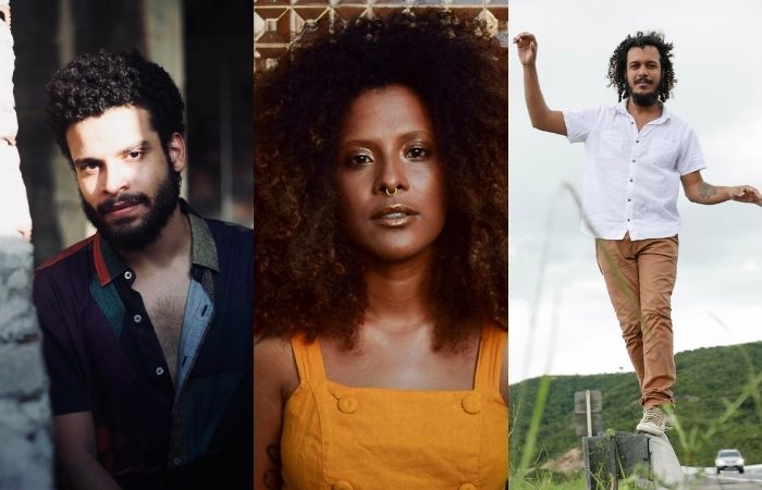 Marcello Rangel, Gabi da Pele Preta e Vinicius Barros estão entre os artista/Foto: Iuri Brainer/Divulgação, Gabi da Pele Preta/Divulgação e Laura Proto/Divulgação Marcello Rangel, Gabi da Pele Preta e Vinicius Barros estão entre os artista/Foto: Iuri Brainer/Divulgação, Gabi da Pele Preta/Divulgação e Laura Proto/Divulgação