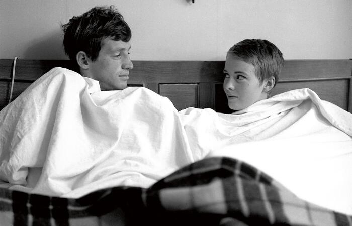 Jean-Paul Belmondo e Jean Seberg.
