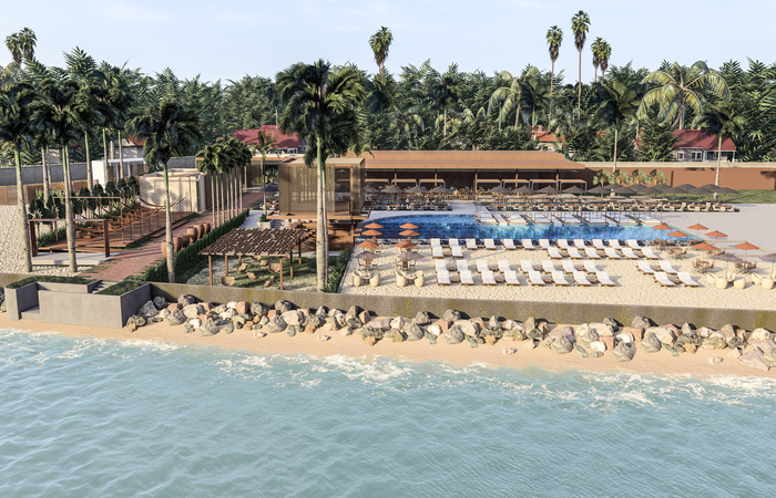 Beach club será inaugurado no próximo dia 26 com capacidade inicial para 300 pessoas./Foto: Perspectiva LUP Beach Club/Divulgação