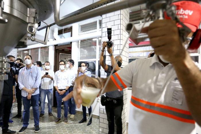 A fábrica de Itapissuma é uma das seis unidades que a Ambev tem no Nordeste./Foto: Aluisio Moreira/SEI/Divulgação A fábrica de Itapissuma é uma das seis unidades que a Ambev tem no Nordeste./Foto: Aluisio Moreira/SEI/Divulgação