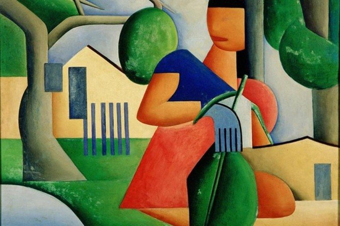 Quadro 'Caipirinha' de Tarsila do Amaral./Foto: Tarsila do Amaral/Reprodução Quadro 'Caipirinha' de Tarsila do Amaral./Foto: Tarsila do Amaral/Reprodução
