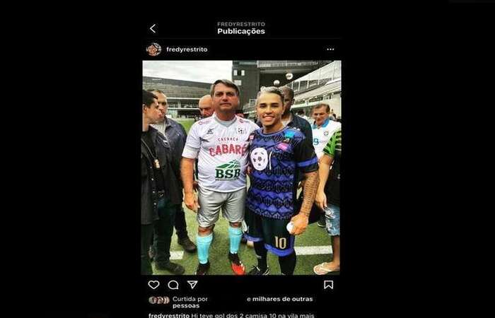 Jair Bolsonaro com Fredy da Silva/Foto: Instagram/Reprodução