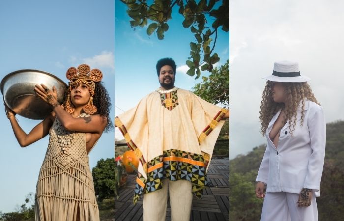 Bell Puã, Amaro Freitas e Bella Kahun nas gravações de série em Gravatá./Foto: Ashlley Melo e Bieco Garcia/Divulgação Bell Puã, Amaro Freitas e Bella Kahun nas gravações de série em Gravatá./Foto: Ashlley Melo e Bieco Garcia/Divulgação
