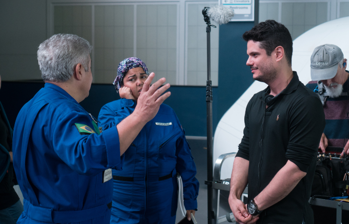 Bastidores das gravações na NASA