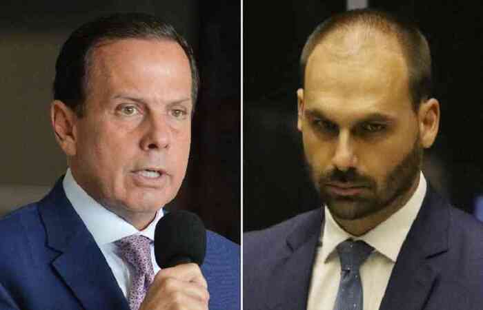 João Doria respondeu com 'bom humor' Eduardo Bolsonaro/Foto: Agência Brasil/Reprodução João Doria respondeu com 'bom humor' Eduardo Bolsonaro/Foto: Agência Brasil/Reprodução