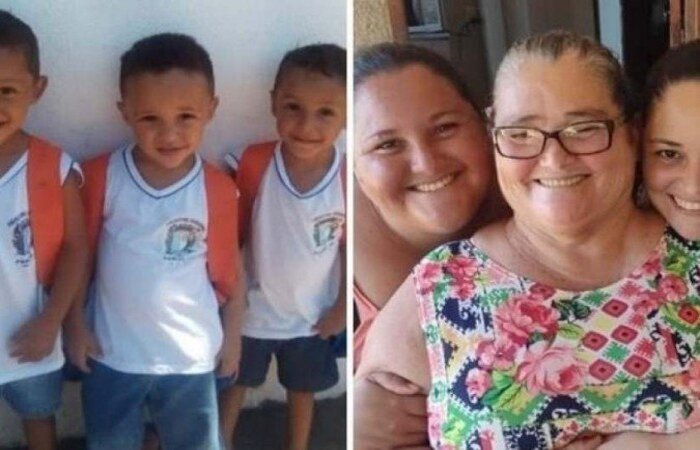 Os meninos perderam a mãe, a avó e a tia para a Covid-19 em um intervalo de apenas oito dias. O pai das crianças morreu em um acidente de carro no ano passado/crédito: Reprodução Os meninos perderam a mãe, a avó e a tia para a Covid-19 em um intervalo de apenas oito dias. O pai das crianças morreu em um acidente de carro no ano passado/crédito: Reprodução
