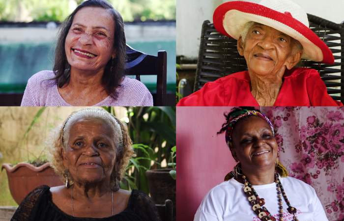 Dona Ana Lúcia, Dona Glorinha, Dona Cila e Dona Célia aprenderam com os pais a paixão pelo coco e seguem lutando pela valorização e preservação da cultura popular/Foto: Ladjane Rameh/Divulgação Dona Ana Lúcia, Dona Glorinha, Dona Cila e Dona Célia aprenderam com os pais a paixão pelo coco e seguem lutando pela valorização e preservação da cultura popular/Foto: Ladjane Rameh/Divulgação