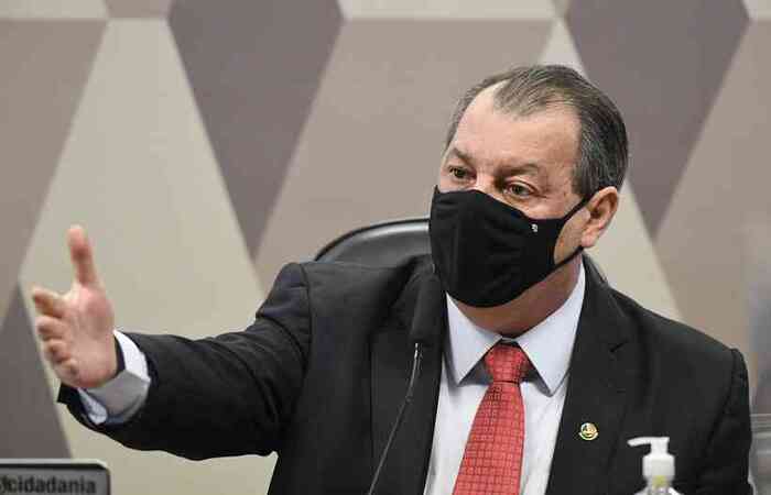 Presidente da CPI da Covid perdeu a paci&ecirc;ncia ap&oacute;s apoiadores do governo no Senado citarem um atraso de entrega de vacinas da Pfizer na It&aacute;lia/foto: Jefferson Rudy/Ag&ecirc;ncia Senado