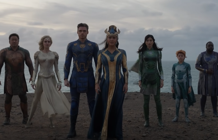 O filme promete contar história de divindades presentes no universo Marvel desde a antiguidade/Foto: Marvel Studios/Reprodução O filme promete contar história de divindades presentes no universo Marvel desde a antiguidade/Foto: Marvel Studios/Reprodução