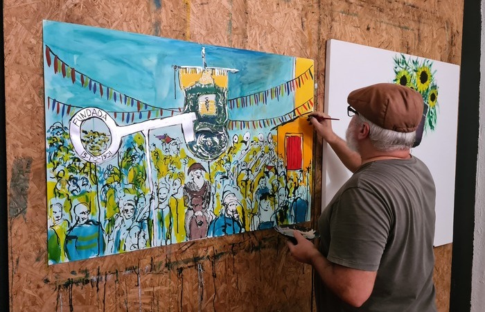 Com a não-realização da festividade, Aluizio Camara resolveu transformar a saudade em telas coloridas/Foto: Divulgação Com a não-realização da festividade, Aluizio Camara resolveu transformar a saudade em telas coloridas/Foto: Divulgação