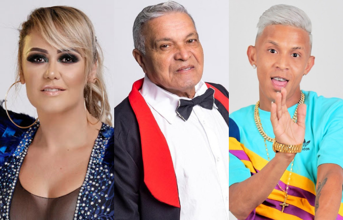 Michelle Melo, Conde Só Brega e MC Tróia são alguns nomes representativos do brega no Recife/Foto: Divulgação, Verner Brenan e Cenário Filmes Michelle Melo, Conde Só Brega e MC Tróia são alguns nomes representativos do brega no Recife/Foto: Divulgação, Verner Brenan e Cenário Filmes