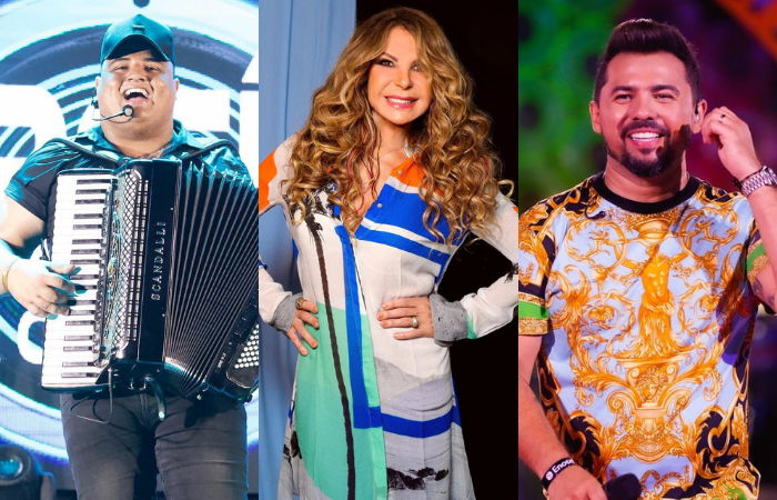 Tarc&iacute;sio do Acordeon, Elba Ramalho e Xand Avi&atilde;o/Foto: Instagram, Divulga&ccedil;&atilde;o e Nara Fassi