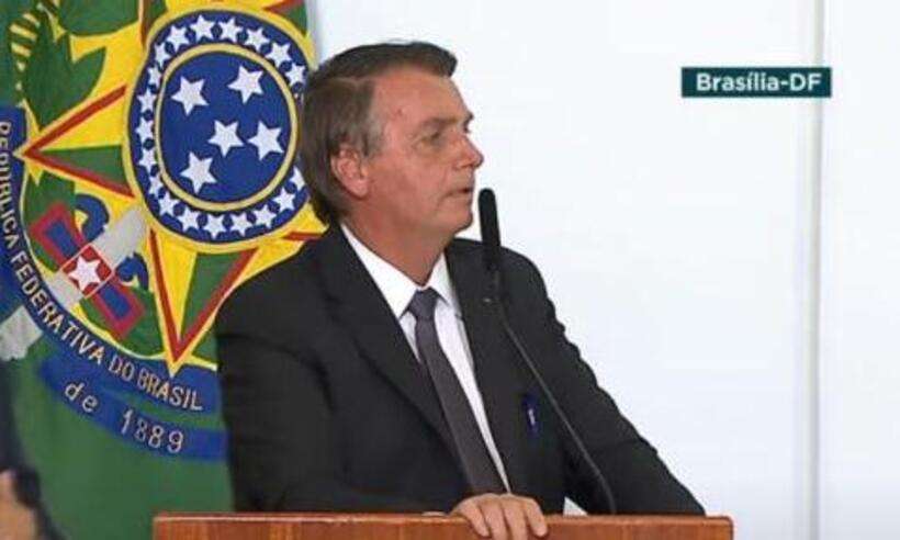 /Presidente Jair Bolsonaro (sem partido) na cerimônia de sanção da medida provisória que viabiliza a privatização da Eletrobras. Foto: TV Brasil/Reproduçã /Presidente Jair Bolsonaro (sem partido) na cerimônia de sanção da medida provisória que viabiliza a privatização da Eletrobras. Foto: TV Brasil/Reproduçã