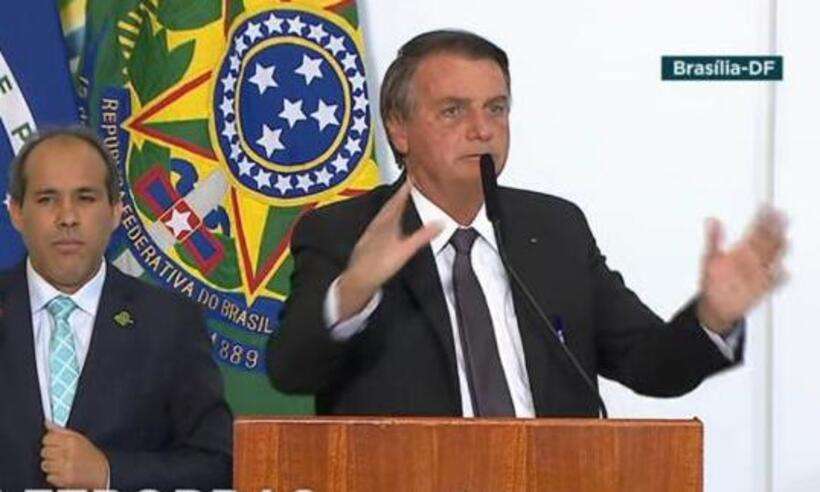 /Presidente Jair Bolsonaro (sem partido) na cerimônia de sanção da medida provisória que viabiliza a privatização da Eletrobras. Foto: TV Brasil/Reprodução /Presidente Jair Bolsonaro (sem partido) na cerimônia de sanção da medida provisória que viabiliza a privatização da Eletrobras. Foto: TV Brasil/Reprodução