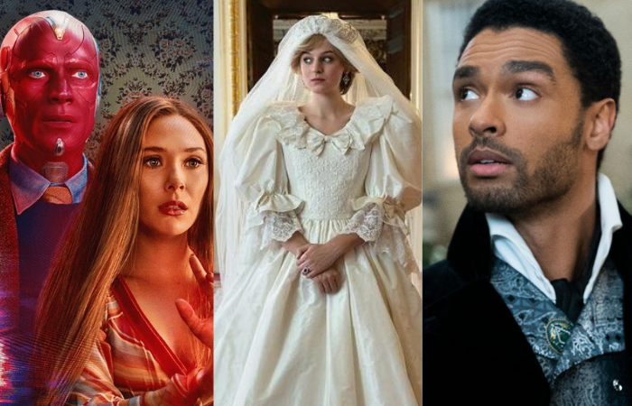 WandaVision, The Crown e Bridgerton estão entre as produções indicadas/Fotos: Divulgação
