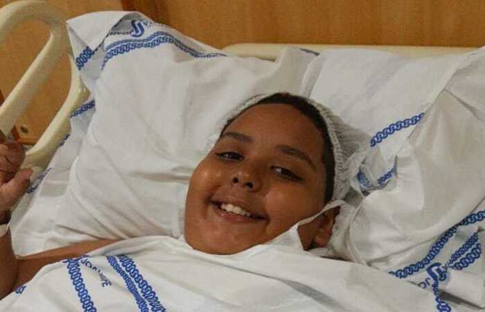 Francisco Ortiz, de 12 anos, operou há um ano as amígdalas, adenoides, septo nasal e cornetos nasais.