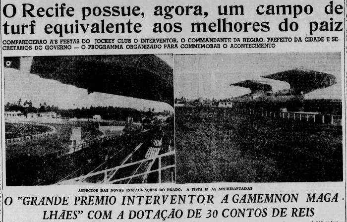 Matéria sobre reforma do Jockey Club em janeiro de 1940