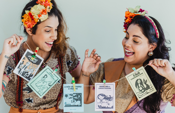 A dupla Mari e Milla Bigio apresenta o Cordel Animado/Foto: Lara Valenc%u0327a/Divulga&ccedil;&atilde;o