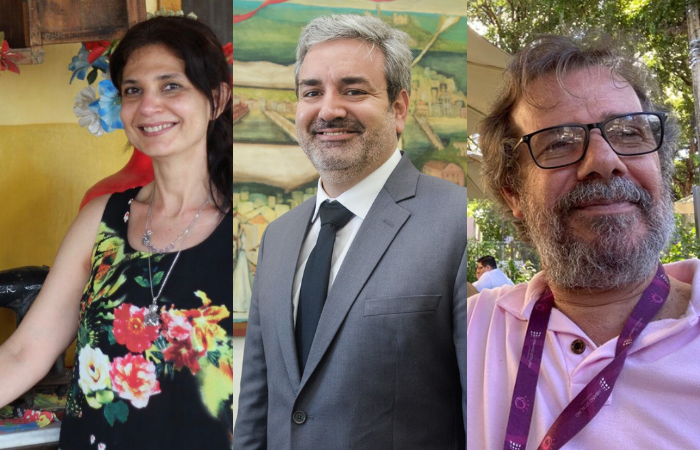 R&uacute;bia L&oacute;ssio, Gilberto Freyre Neto e Jan Souto Maior/Foto: Acervo Pessoal e Jan Ribeiro/Secult-PE