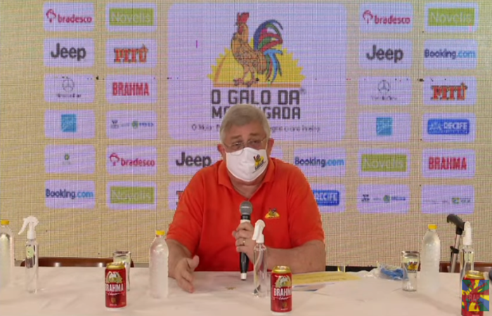 Presidente do Galo da Madrugada, Rômulo Menezes./Foto: Reprodução/ YouTube Presidente do Galo da Madrugada, Rômulo Menezes./Foto: Reprodução/ YouTube