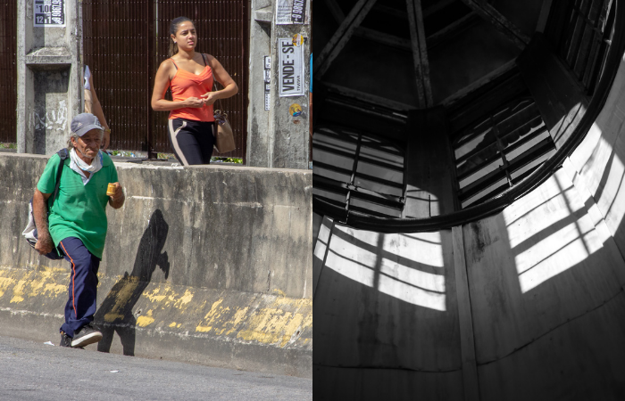 Contraste entre transeuntes da Estação Central e parte interna do Museu do Trem/Foto: Jeff Cariolano e Elizabeth de Carvalho/Divulgação Contraste entre transeuntes da Estação Central e parte interna do Museu do Trem/Foto: Jeff Cariolano e Elizabeth de Carvalho/Divulgação