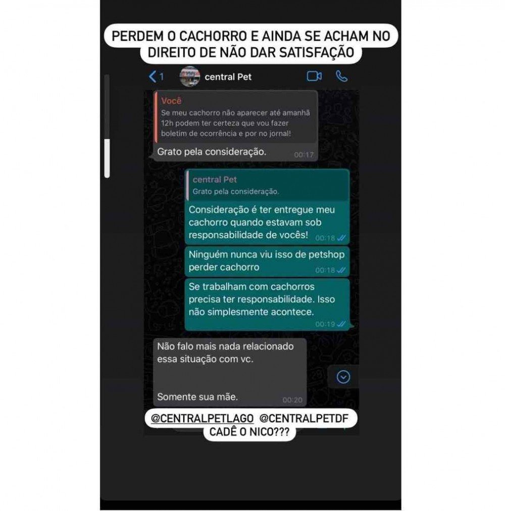 Petshop perde cão durante banho e tosa; tutora oferece recompensa. Caso ocorreu há uma semana, em um petshop de São Sebastião. Tutora oferece R$ 1 mil para quem encontrar o cachorro. Loja não quis se pronunciar.
