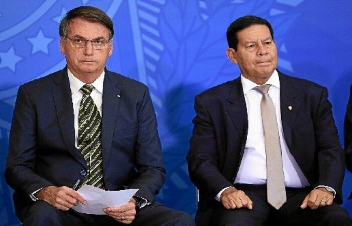 Ao responder sobre vetar Mourão na COP 26, o chefe do Executivo disse: "Quando ele for presidente, ele vai"/Evaristo Sa/AFP Ao responder sobre vetar Mourão na COP 26, o chefe do Executivo disse: "Quando ele for presidente, ele vai"/Evaristo Sa/AFP