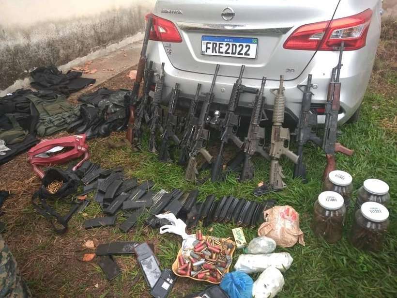 Bando do chamado novo cangaço estava em duas chácaras de Varginha. Segundo a PRF houve confronto e 25 bandidos foram mortos. Nenhum policial ficou ferido./Varginha 24 horas/Divulgação