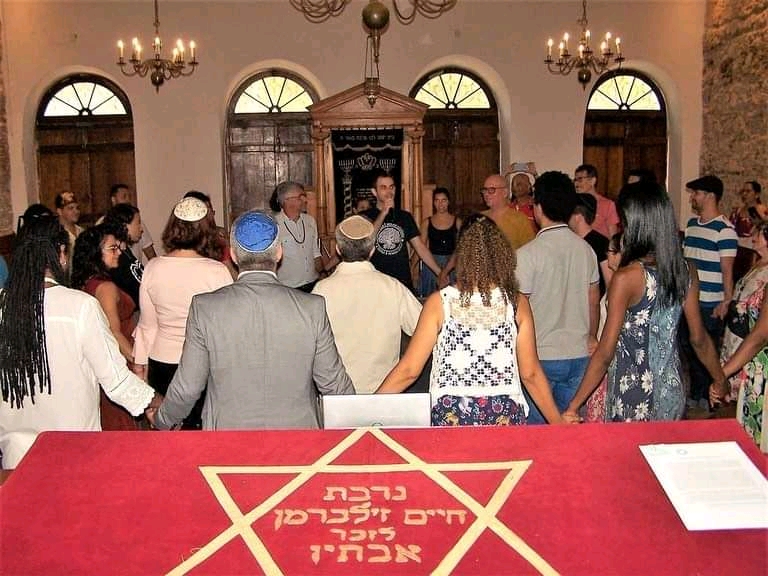 Último encontro presencial do Fórum Diálogos, em janeiro de 2020, na Sinagoga Kahal Zur Israel, para celebração do Dia Mundial das Religiões e do Dia Nacional de Combate à Intolerância Religiosa./Divulgação
