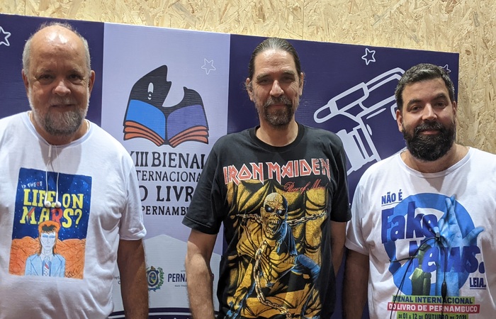 /Os Produtores Rogério Robalinho, Sidney Nicéas e Guilherme Robalinho. Foto: Divulgação.