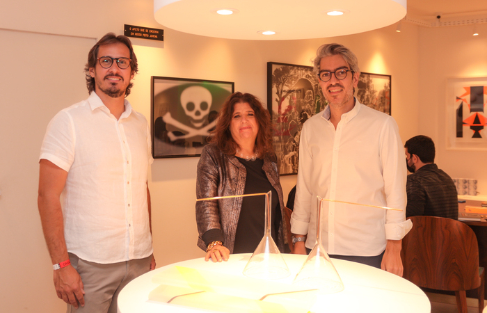 Eduardo Gaudêncio, Lúcia Costa e Ricardo Lyra; idealizadores do projeto Número/Foto: Léo Malafaia/ Divulgação CASACOR