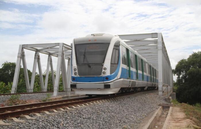 /Governo Federal inaugura ponte ferroviária sobre o rio Pirapama, em Cabo de Santo Agostinho. Foto: CBTU/Divulgação.