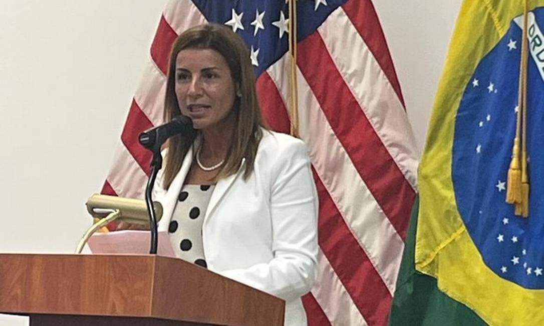 /A promotora Simone Sibilio, que investigou o assassinato da vereadora Marielle Franco, na homenagem do Prêmio Internacional Mulheres de Coragem, no Consulado Americano Foto: Divulgação