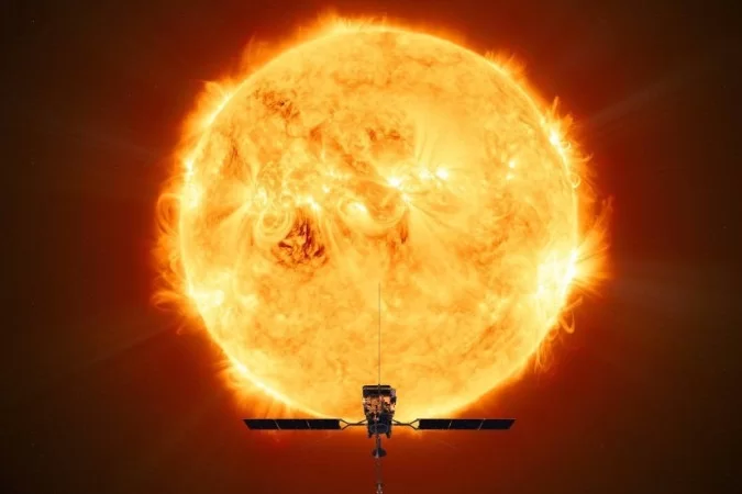 A missão Solar Orbiter da ESA enfrentará o Sol a partir da órbita de Mercúrio na sua maior aproximação/crédito: ESA/ATG medialab
