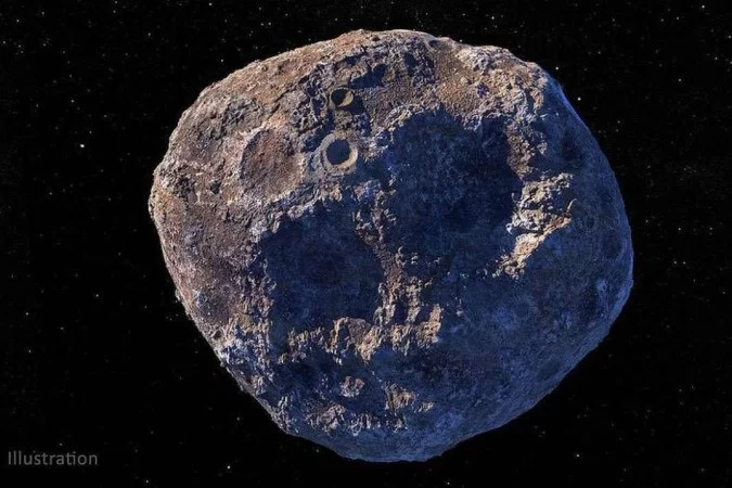 /Representação ilustrativa de um asteroide similar ao 18135 (2008 AG33). Foto: NASA/JPL-Caltech/ASU /Representação ilustrativa de um asteroide similar ao 18135 (2008 AG33). Foto: NASA/JPL-Caltech/ASU