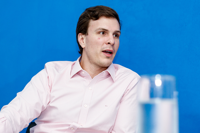 /Durante visita ao Diario, pré-candidato ao governo pelo União Brasil, Miguel Coelho, falou sobre plano de governo, fez críticas ao PSB e mostrou confiança na sua campanha. Foto: Rafael Vieira/DP Foto