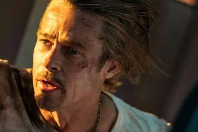No filme, Brad Pitt vive um detetive a bordo de um trem-bala -/Foto: Sony Pictures/Divulgação No filme, Brad Pitt vive um detetive a bordo de um trem-bala -/Foto: Sony Pictures/Divulgação