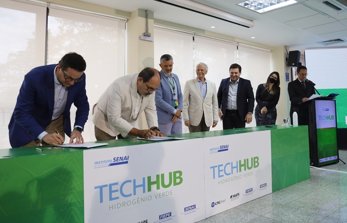 Objetivo é desenvolver projetos focados na produção, transporte, armazenamento e gestão de hidrogênio verde no porto/Divulgação/SENAI Objetivo é desenvolver projetos focados na produção, transporte, armazenamento e gestão de hidrogênio verde no porto/Divulgação/SENAI