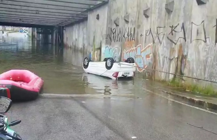 Túnel foi interditado pouco antes das 7h; caso foi registrado por volta das 8h30/Reprodução Túnel foi interditado pouco antes das 7h; caso foi registrado por volta das 8h30/Reprodução